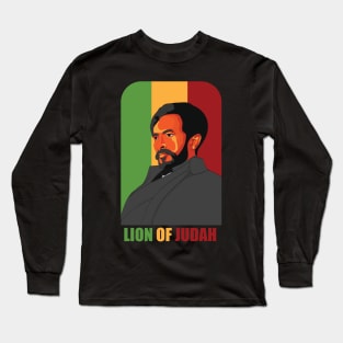 lion of judah ethiopian king rasta Long Sleeve T-Shirt